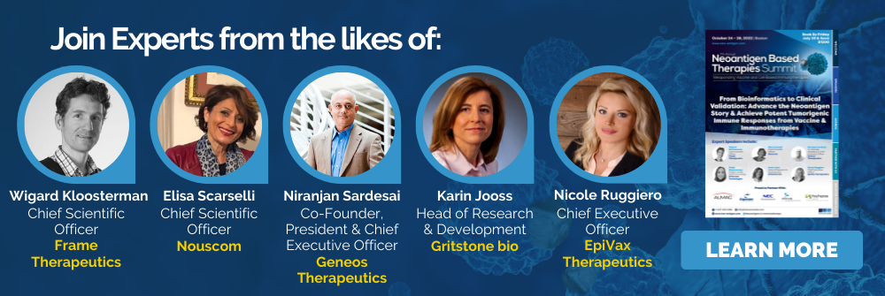 Neoantigen-Based Therapies Summit Brochure Page Banner